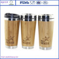 16oz Eco-Friendly Bamboo Mug and Bamboo Coffee Mug or Tumbler and Double Wall Bamboo Travel Mug with Laser Logo